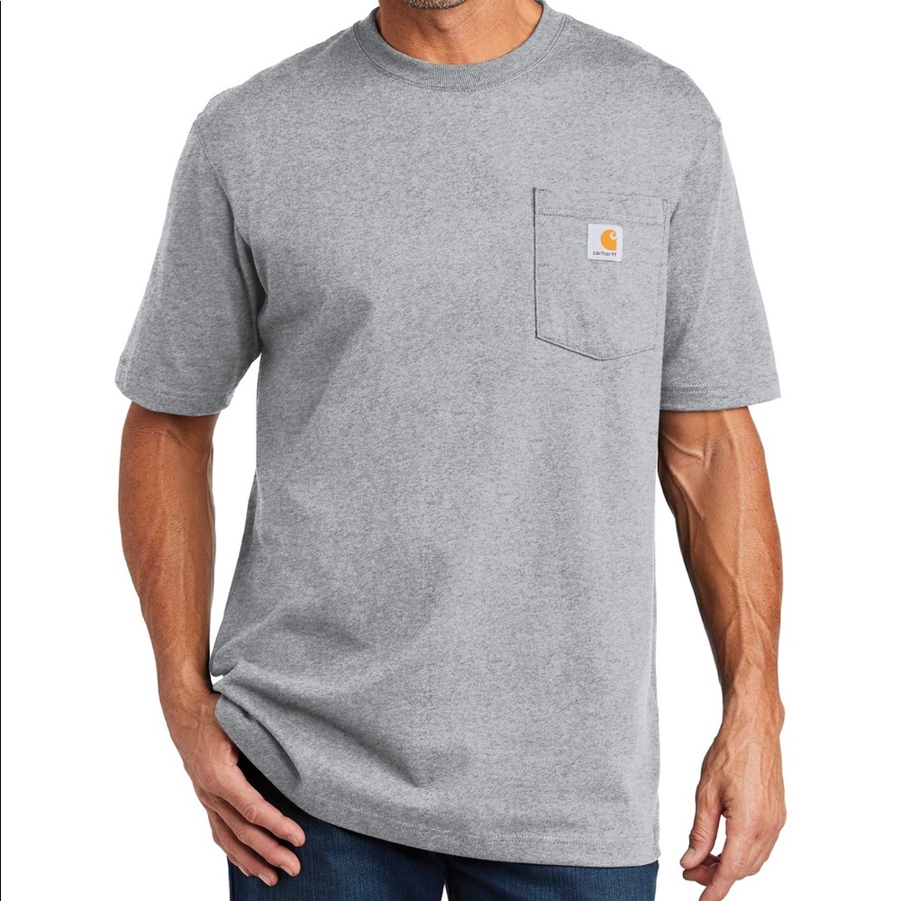 NWT Carhartt® Loose Fit Short-Sleeve Pocket T-Shirt, Heather Grey, Large